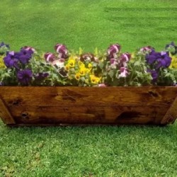 Maceta De Madera Tipo Jardinera De 1 Metro De Largo