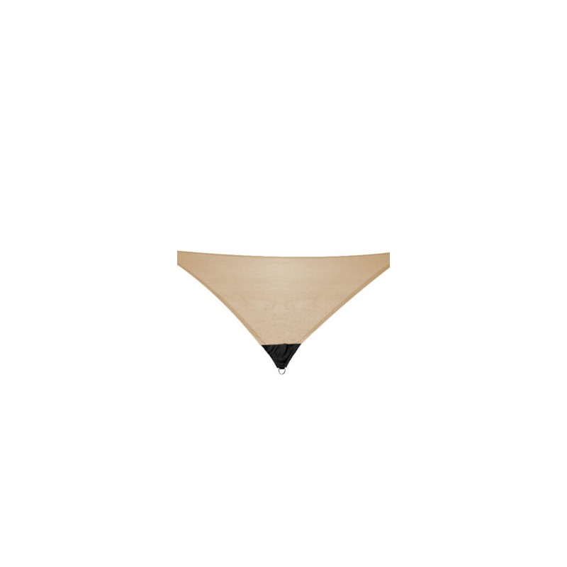 Malla Sombra 90% Raschel 4x4x4 m Beige Triangulo Velaría