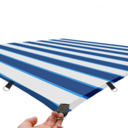 Malla Sombra Azul Blanca Monofilamento 3.5 X 6 m 95% Confeccionada (6 x 3.5 m)
